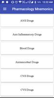 Pharmacology Mnemonics Affiche