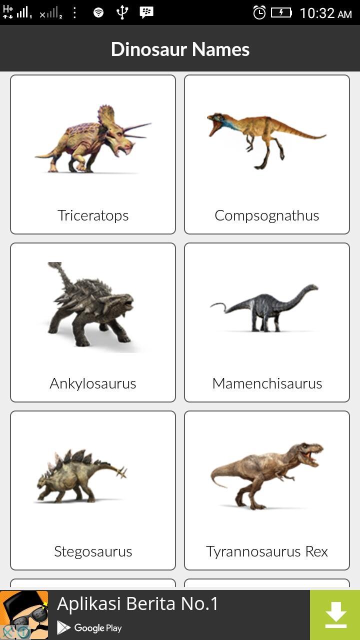 Dinosaur Names For Android Apk Download