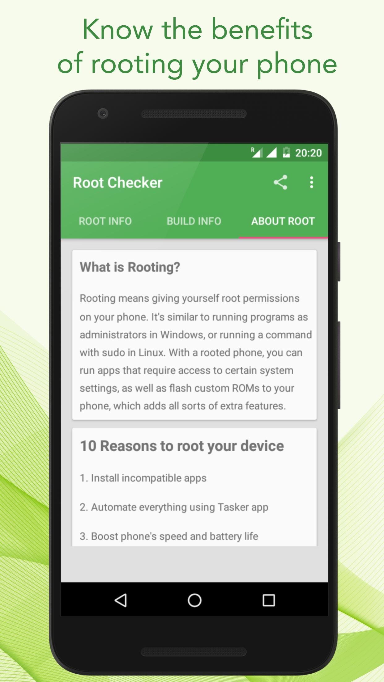 På hovedet af politi turnering Root Checker for Android - APK Download