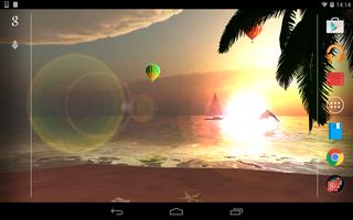 OCEAN BEACH 3D Live Wallpaper تصوير الشاشة 1