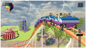 Roller Coaster 3D Game Sim - Crazy Roller Coaster capture d'écran 1