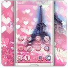 Romantic Pink Paris Theme simgesi