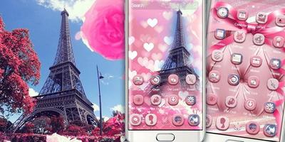 Tema romántico rosa de París captura de pantalla 3