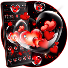 Romantic Red Love Heart Theme icône