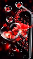 Romantic Red Love Heart Theme captura de pantalla 1