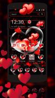Romantic Red Love Heart Theme captura de pantalla 2