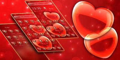 Romantic Red Heart Theme screenshot 3
