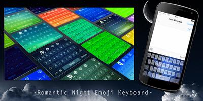 پوستر Romantic Night Emoji Keyboard