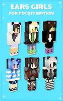 Girls Skins with Ears for Minecraft Affiche