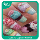 Lindo arte de uñas 3D Cupcake APK