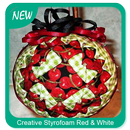 APK Creative Styrofoam Red & White Fabric Ornaments