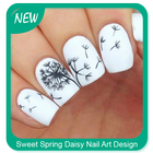 Sweet Spring Daisy Nail Art Design icono
