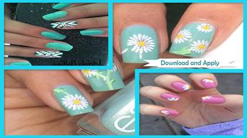 Sweet Spring Daisy Nail Art Design screenshot 2