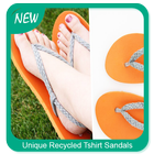 Sandales Tshirt recyclées uniques icône