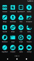 Cyan Noise Icon Pack captura de pantalla 2