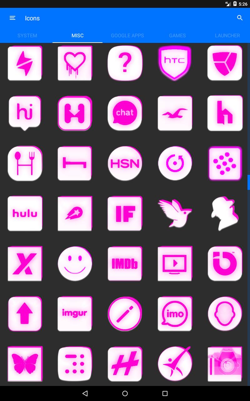 Inverted White And Pink Icon Pack Free For Android Apk Download - light pink roblox app logo
