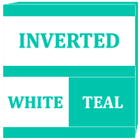 Inverted White Teal Icon Pack ícone