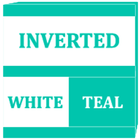 Inverted White Teal Icon Pack أيقونة