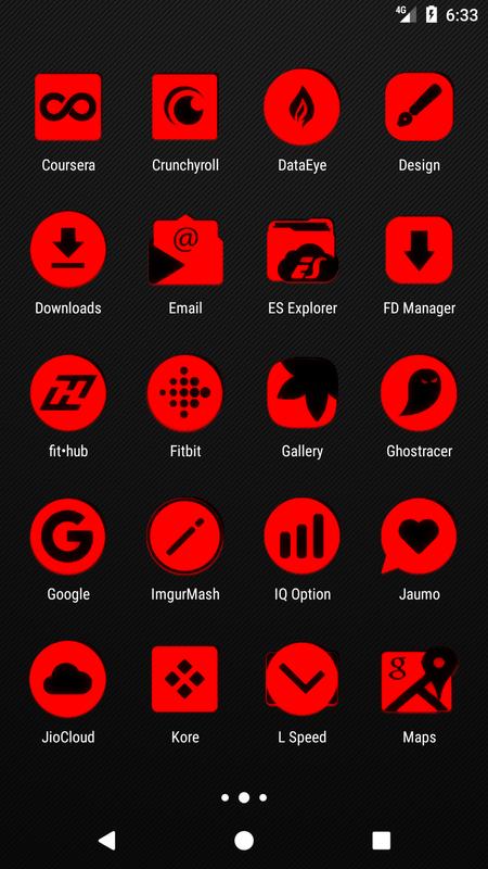 Red and Black Icon Pack v2.2 APK Download - Free Personalization APP