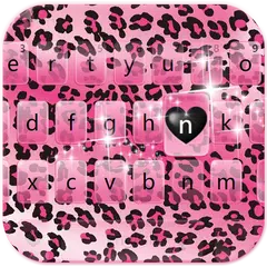 玫瑰粉色豹紋鍵盤主題 時尚性感豹紋壁紙 APK 下載