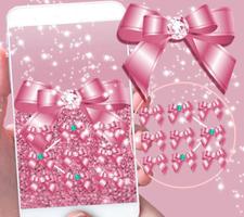 Rose Gold Diamond Bow Theme syot layar 3