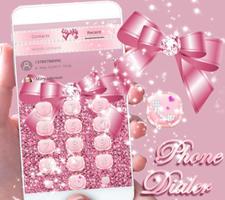 Rose Gold Diamond Bow Theme syot layar 1