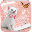 قطة لطيفة لوحة المفاتيح Rose gold Kitty