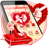 Rose Heart Red Sandal Theme icon