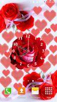 Rose Flower Clock Affiche