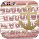 APK Rose Gold Anchor glitter Theme for Keyboard