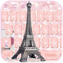 키보드에 대한 로즈 골드 파리 타워 테마 Rose Gold Paris tower APK