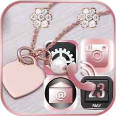 Baixar Rosa ouro diamante Tema Rose gold Diamond APK