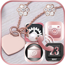 Thème Rose Or diamant Rose gold Diamond APK