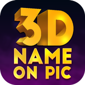 Nama 3D pada Pics - Teks 3D ikon