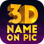 3D اسم على صور - نص 3D أيقونة