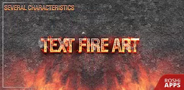 Fire Text Name Art