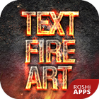 Fire Text Name Art icône