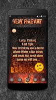 Fire Text Name Art poster