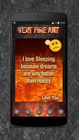 Fire Text Name Art captura de pantalla 1