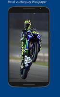 Rossi vs Marquez Wallpaper Cartaz