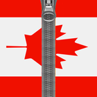 Canada Flag Zip Screen Lock أيقونة
