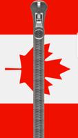Canada Flag Zip Screen Lock capture d'écran 1