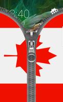 Canada Flag Zip Screen Lock تصوير الشاشة 2