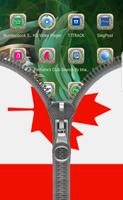 Canada Flag Zip Screen Lock capture d'écran 3