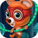 Flying with Rope Bear Game APK