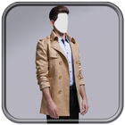 Men Trench Coat with Sticker Photo Editor icon