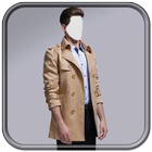 Men Trench Coat Suit Photo Editor icône