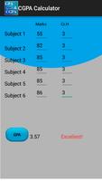 CGPA Calculator capture d'écran 1