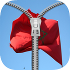 morocco flag zipper lock icon