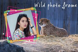 Wild Animal Photo Frame постер
